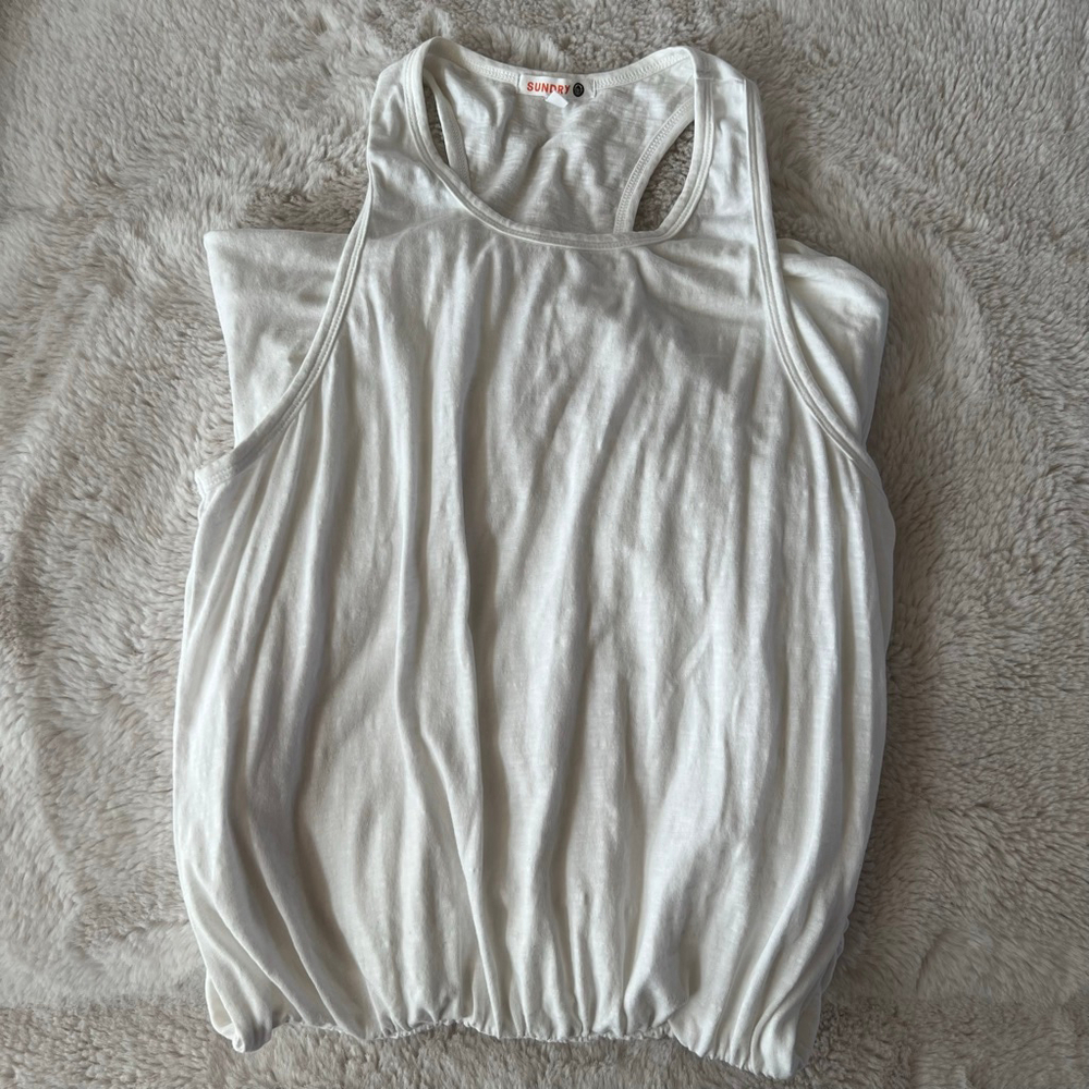 Sundry Guardien Scrunched Ruched Sleeveless Tank Dress Size M